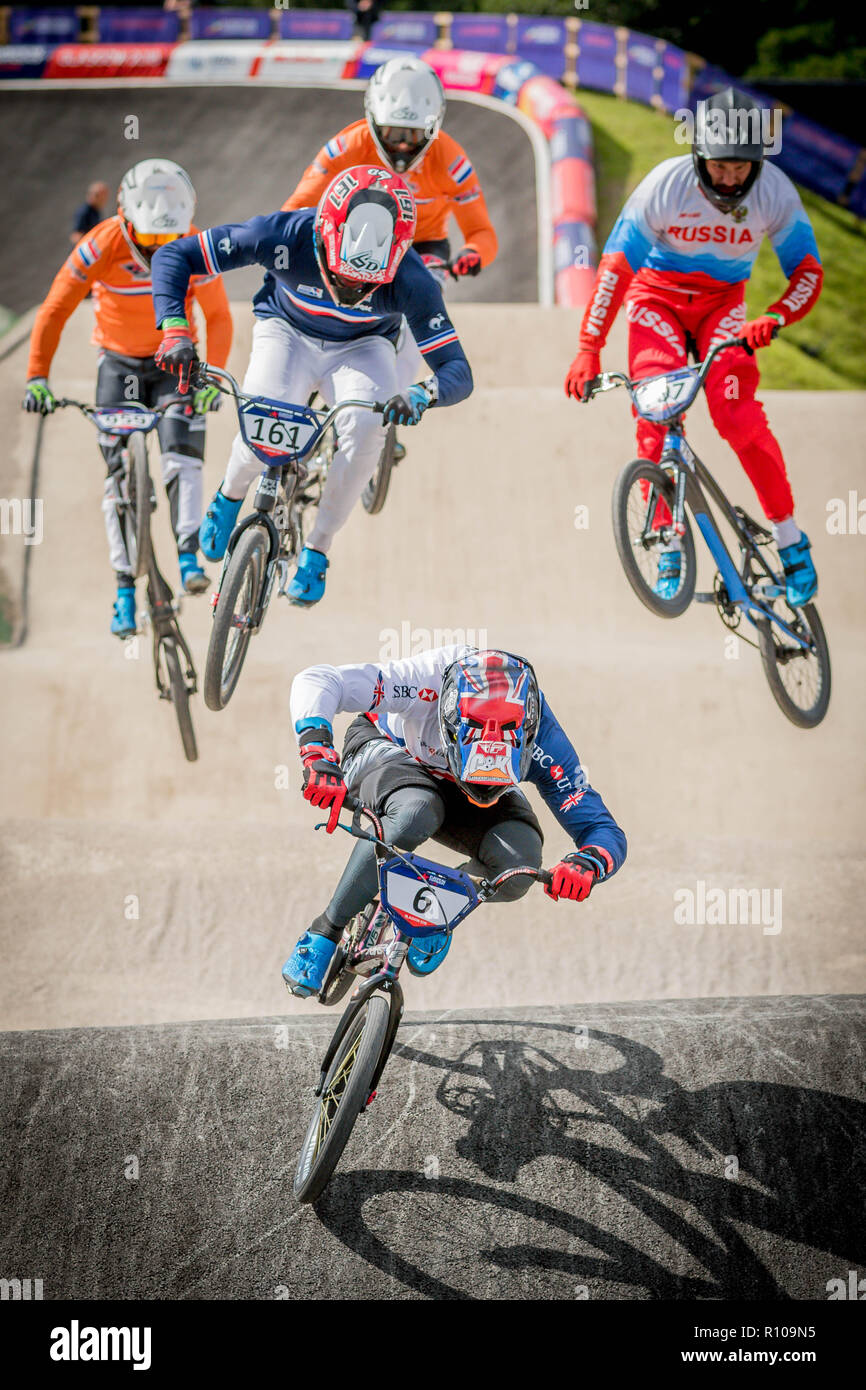 Kyle Evans - Glasgow2018 European Championships - BMX Racing Stock Photo -  Alamy