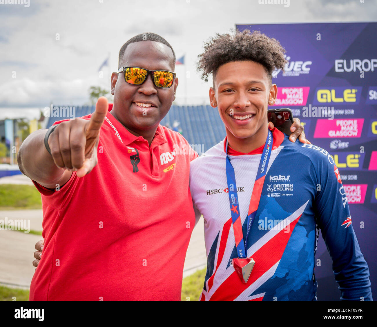 Kyle Whyte - Glasgow2018 European Championships - BMX Racing Stock Photo