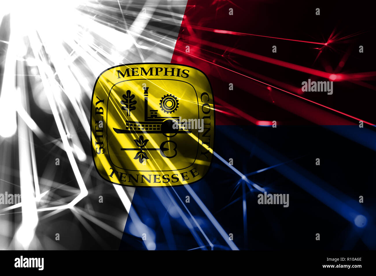 Christmas In Memphis 2019 Memphis, Tennessee shining fireworks sparkling flag. New Year 2019 Christmas In Memphis 2019 Memphis, Tennessee shining fireworks sparkling flag. New Year 2019