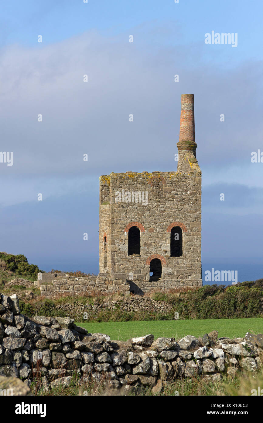 Levant tin mine, Trewellard, Cornwall, England, Great Britain Stock ...