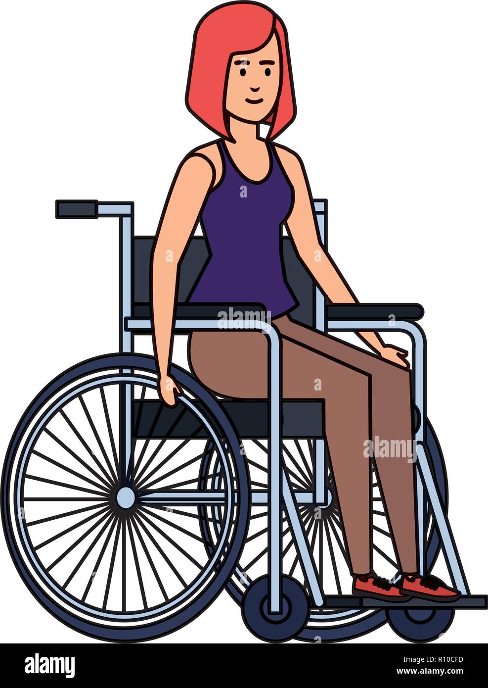 woman in wheelchair character vector illustration design Stock Vector ...