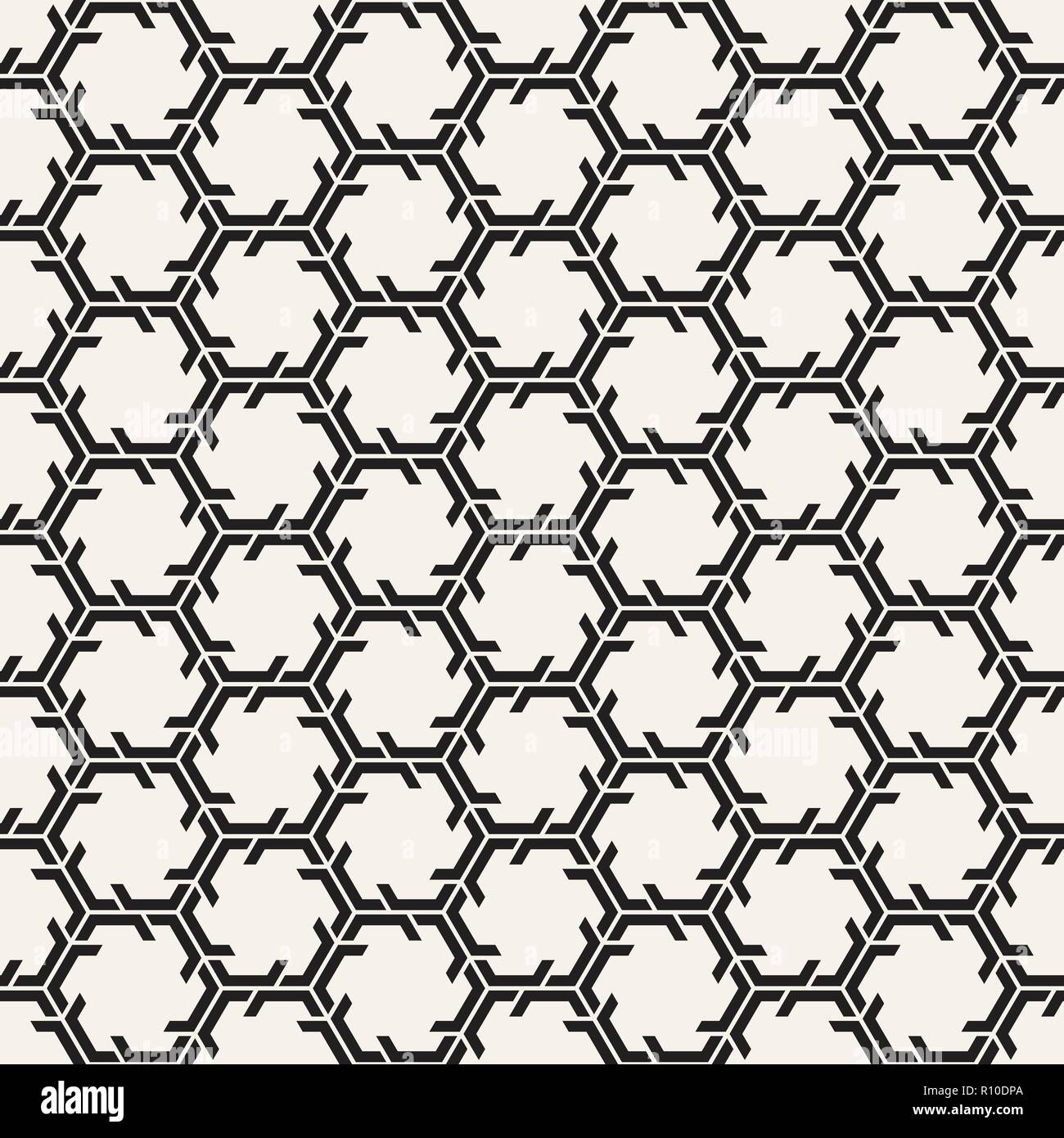 Vector seamless lines mosaic pattern. Modern stylish abstract texture. Repeating geometric tiles Stock Vector