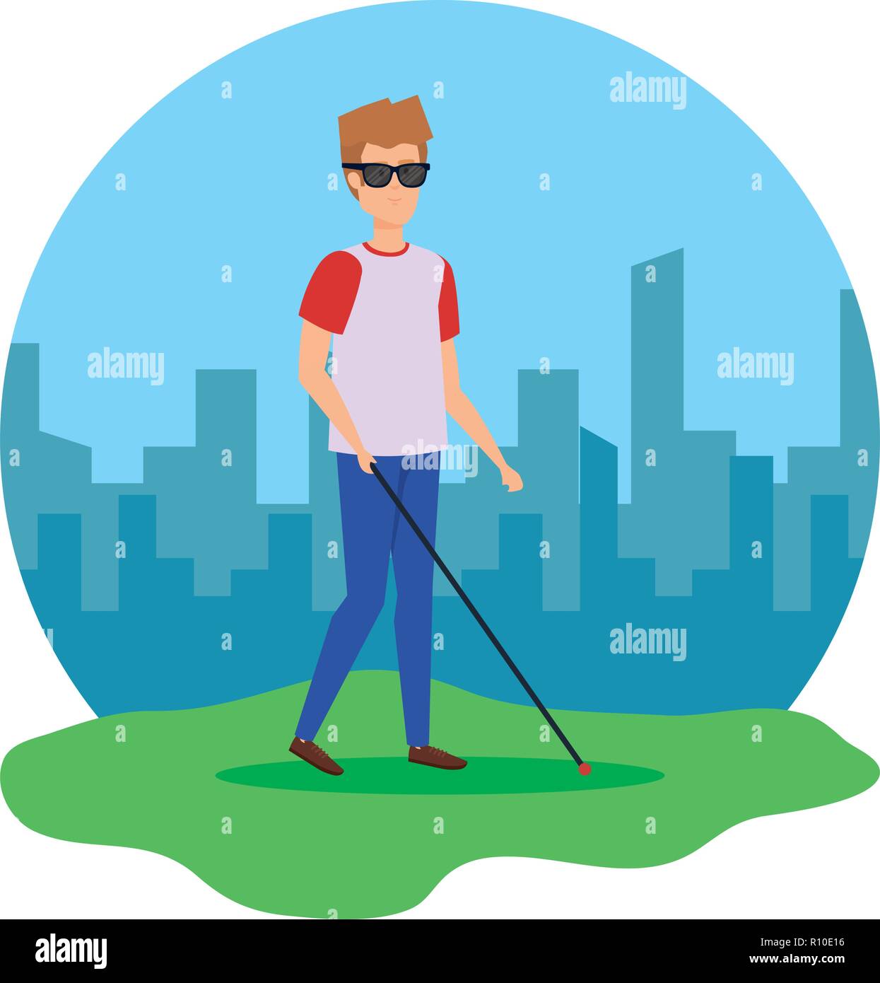 blind man character icon Stock Vector Image & Art - Alamy