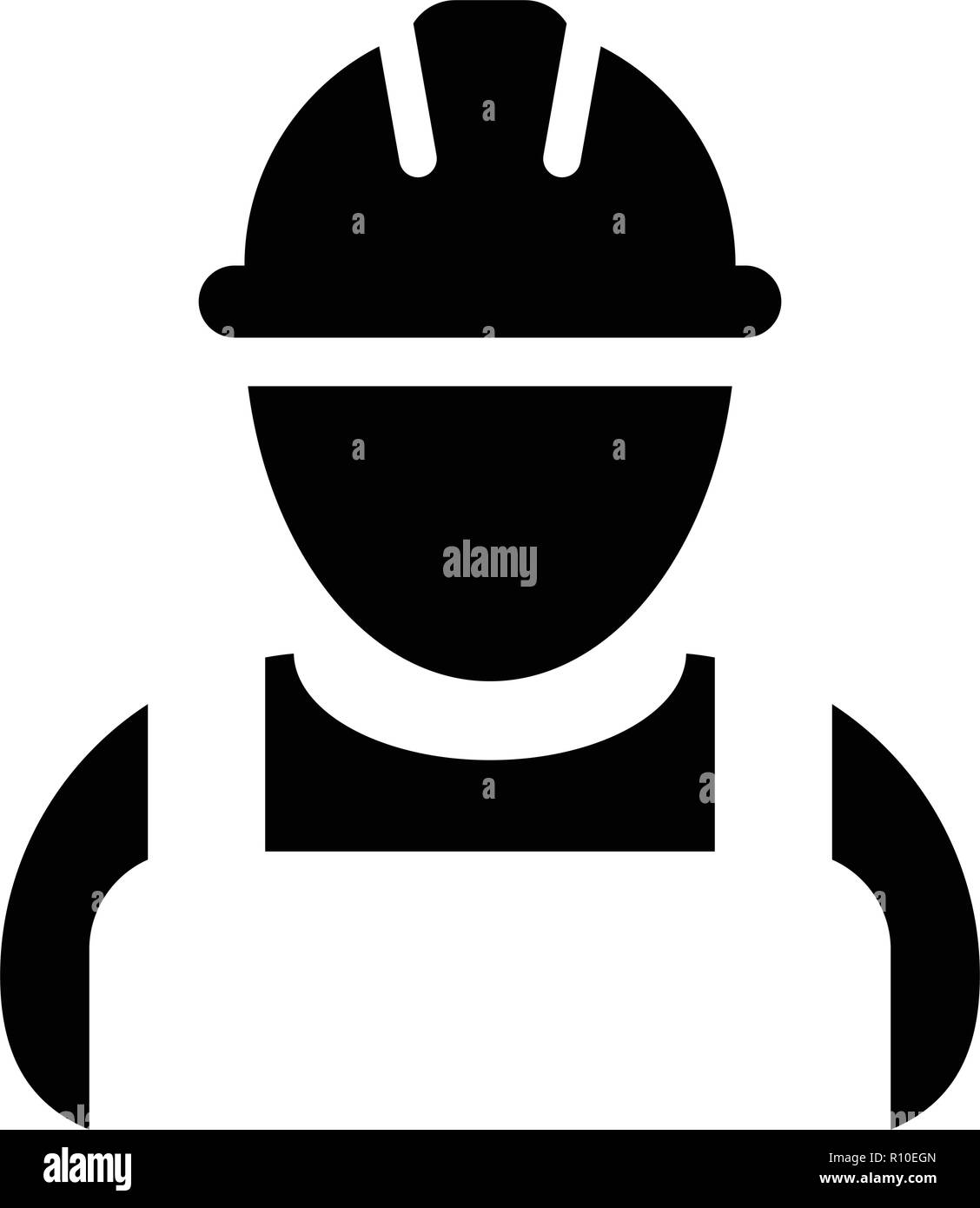 Contractor icon vector male worker person profile avatar with hardhat ...