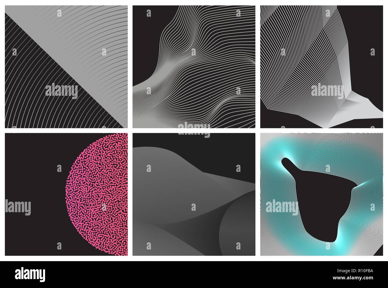 Universal set geometric shape with text template Stock Vector