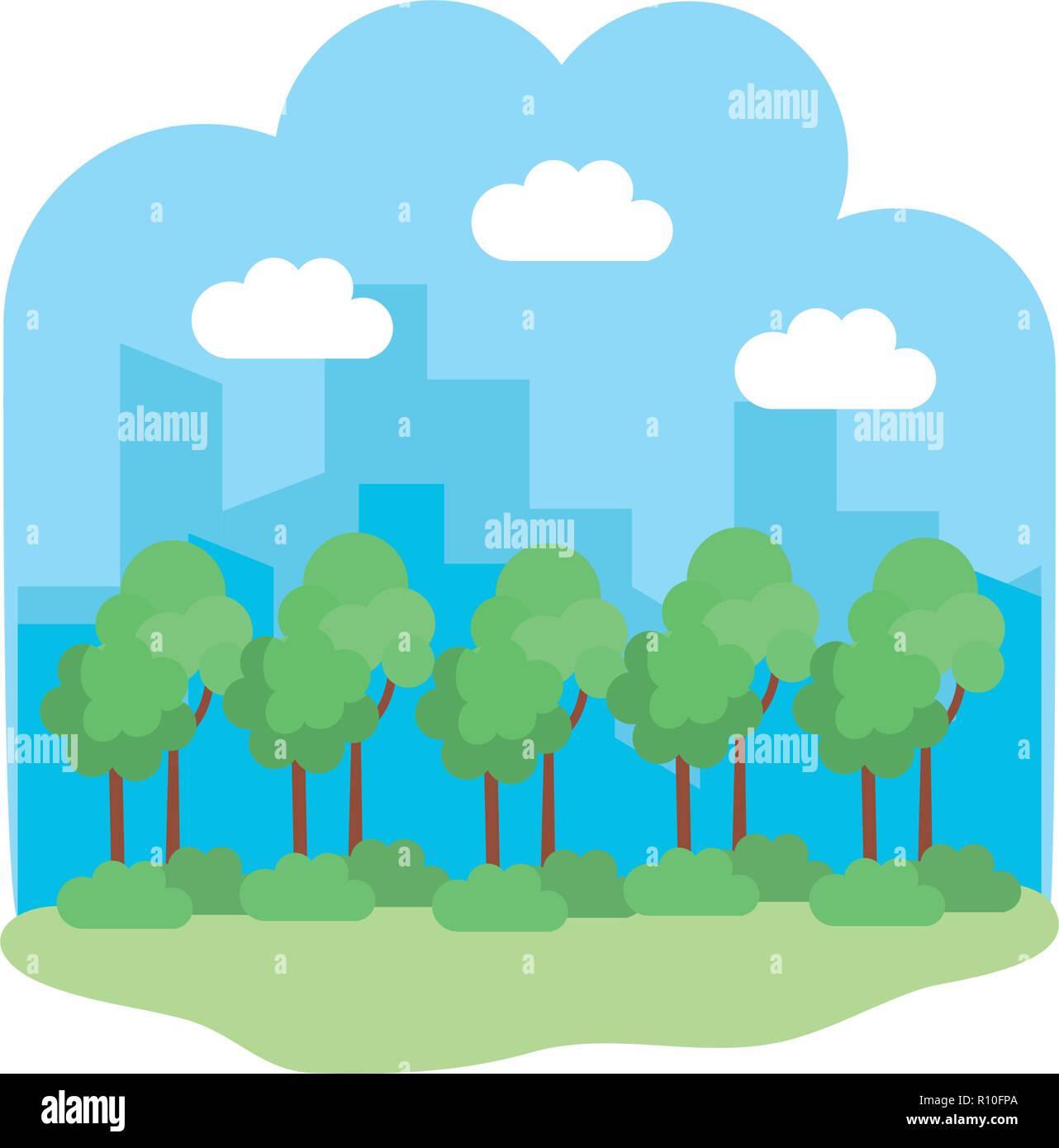 park landscape scene icon Stock Vector Image & Art - Alamy
