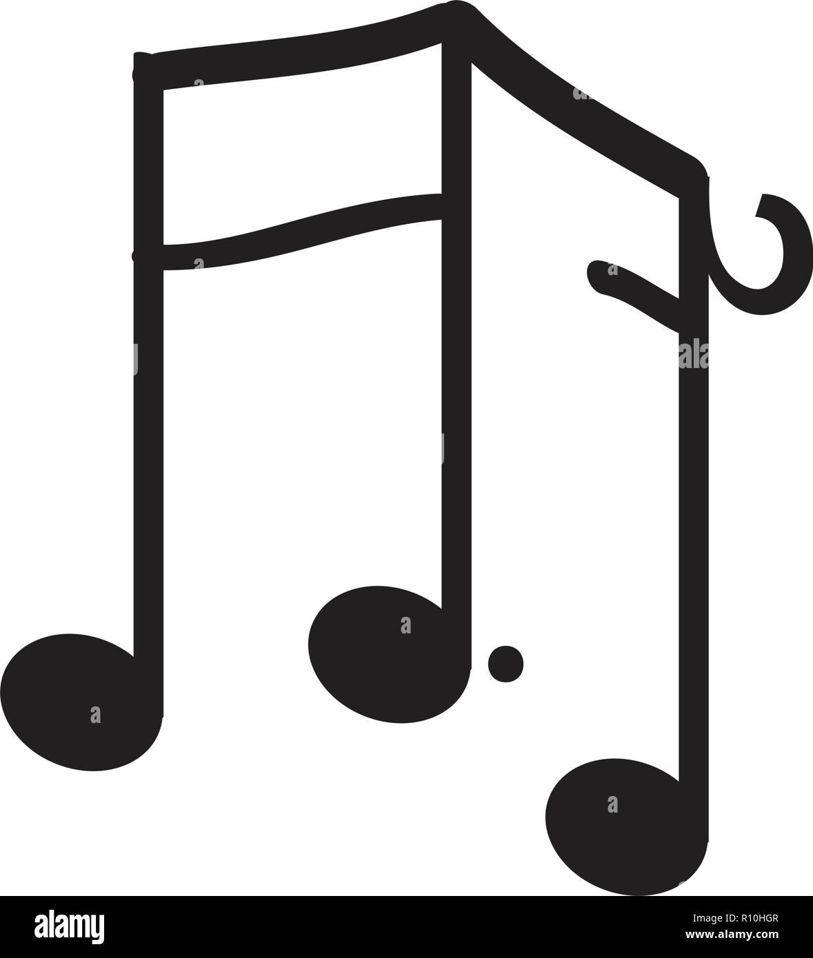 Isolated sixteenth musical note Stock Vector Image & Art - Alamy