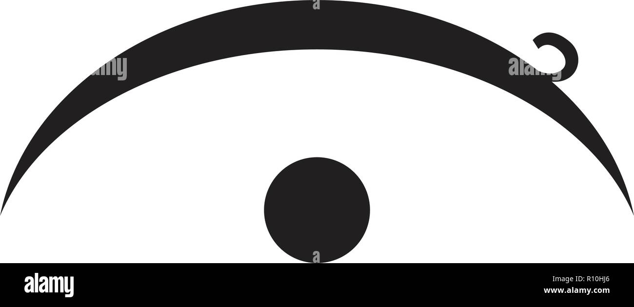 Isolated pause musical note. Fermata note Stock Vector