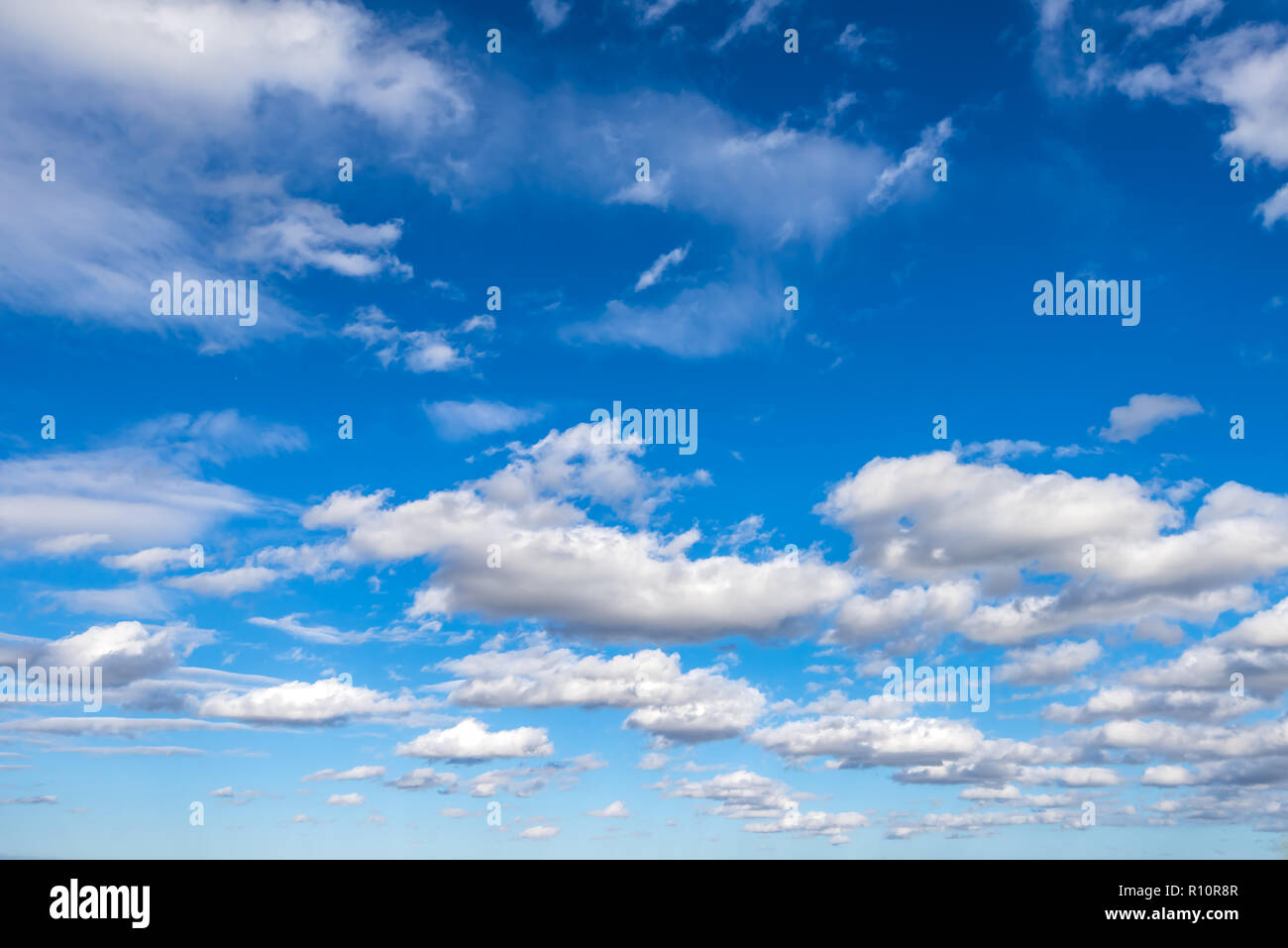 Clouds on blue sky background, high resolution Stock Photo