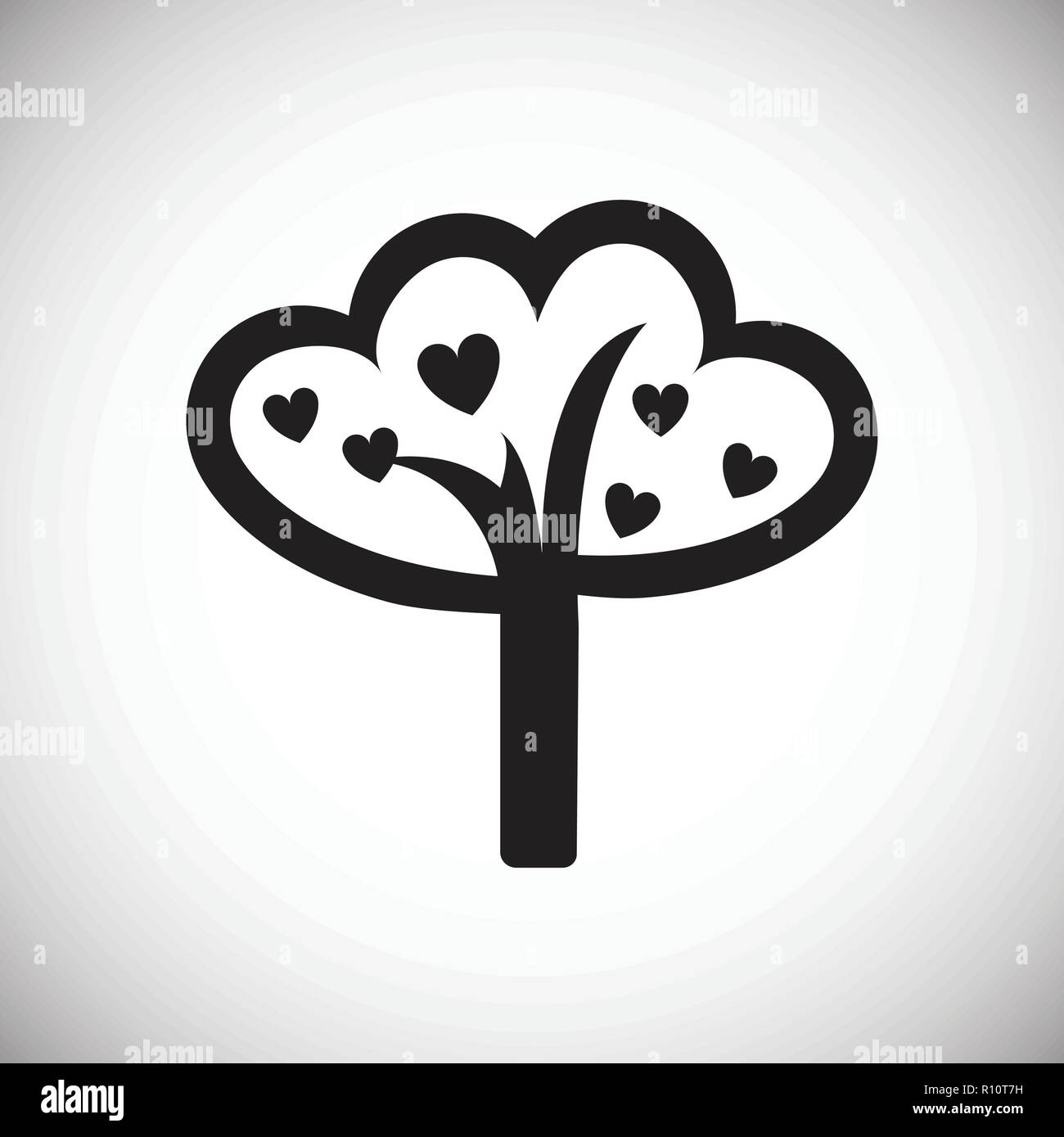 Tree of love on white background icon Stock Vector Image & Art - Alamy