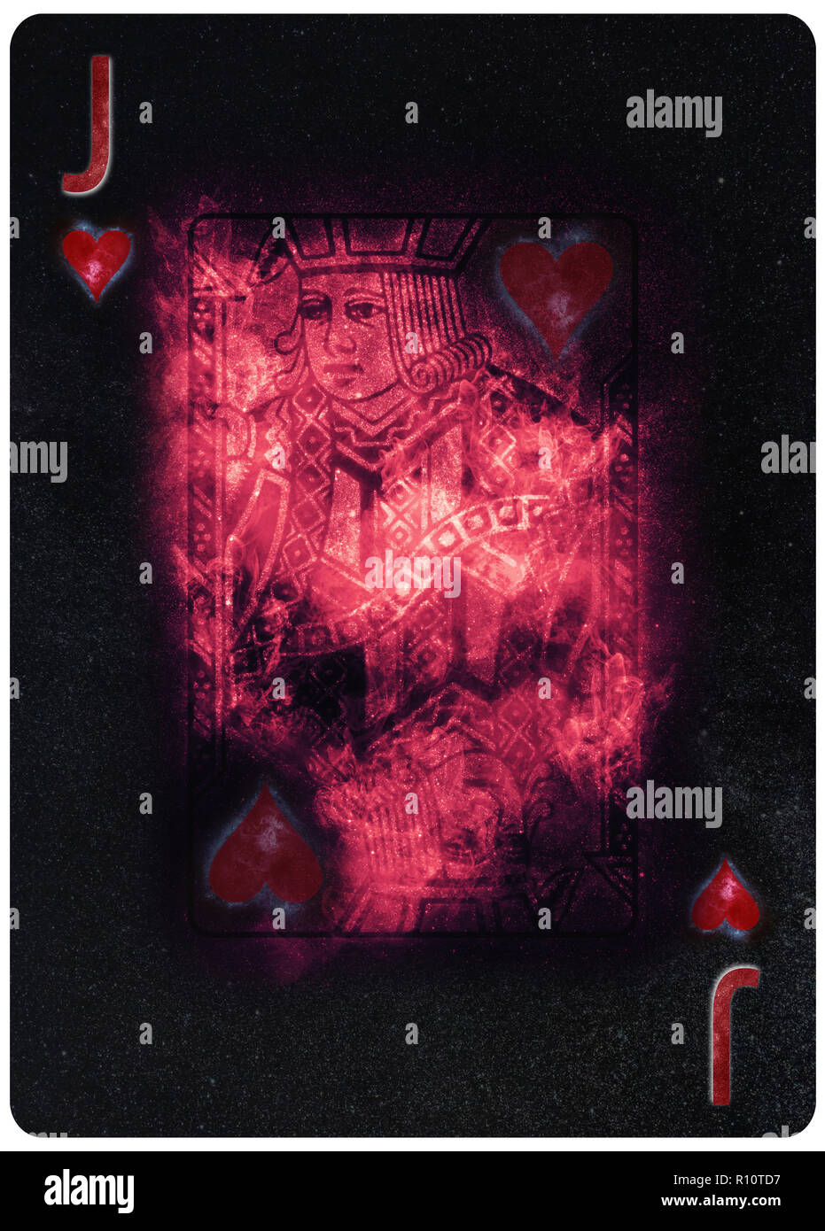 Jack of Hearts playing card Abstract Background Stock Photo - Alamy