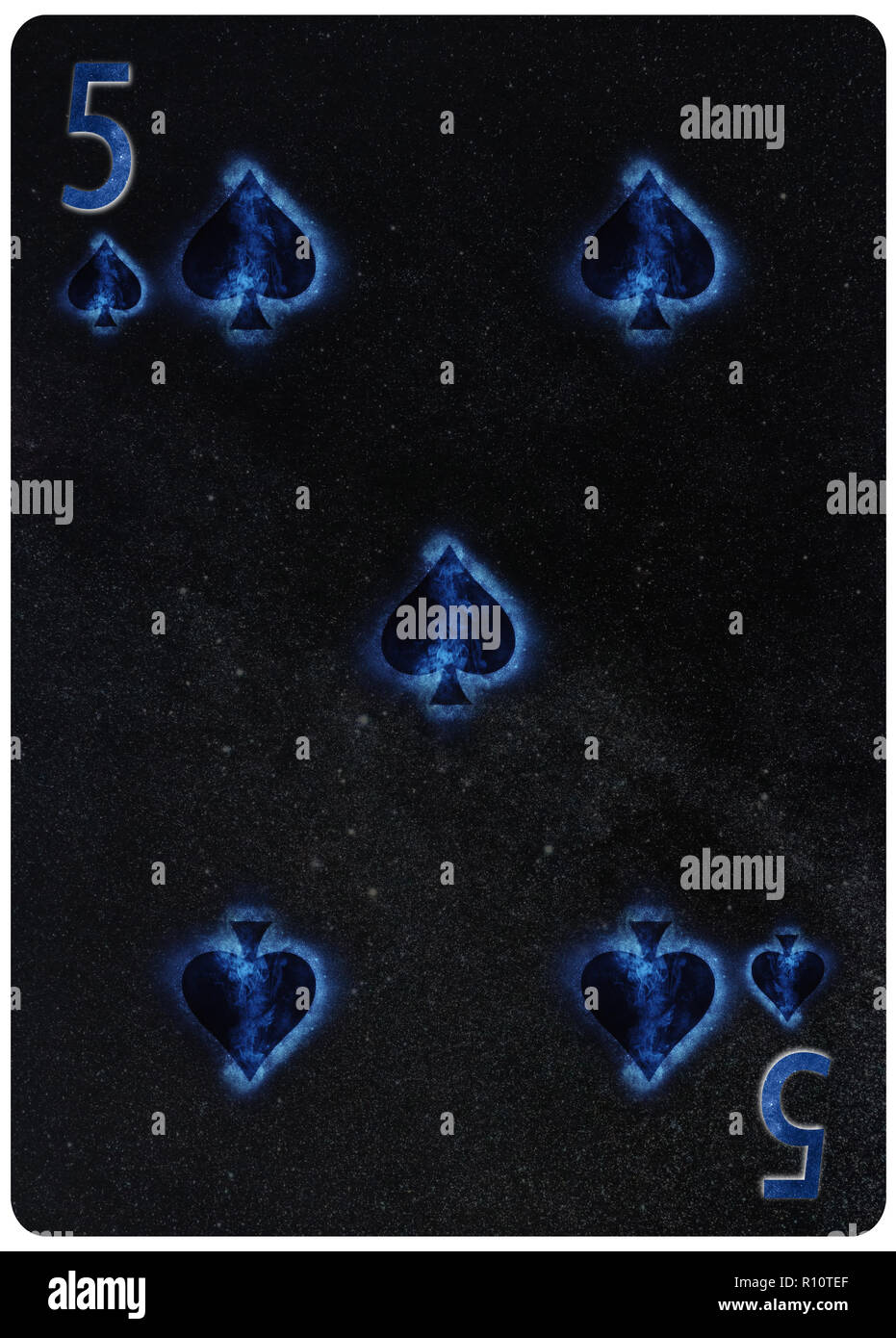 Five of Spades playing card Abstract Background Stock Photo - Alamy