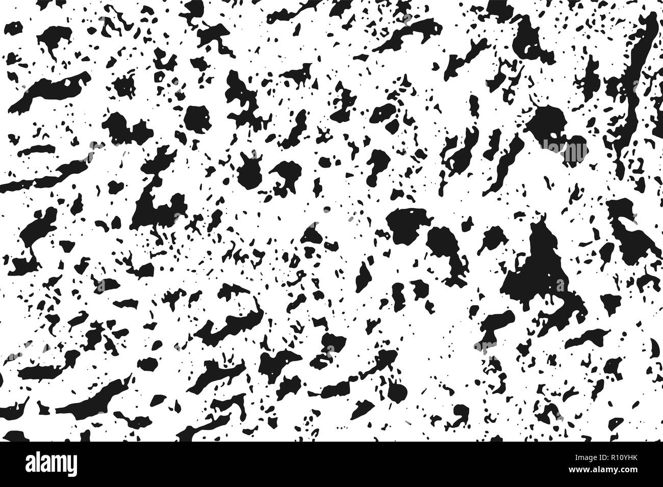 Black grunge abstract texture isolated on white background. Grainy ...