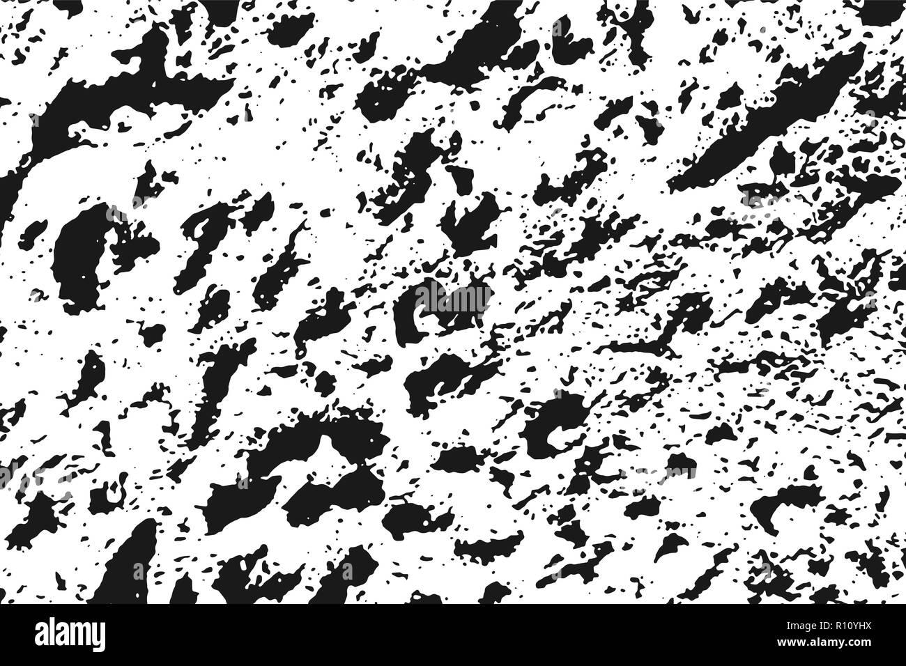 Black grunge abstract texture isolated on white background. Grainy ...