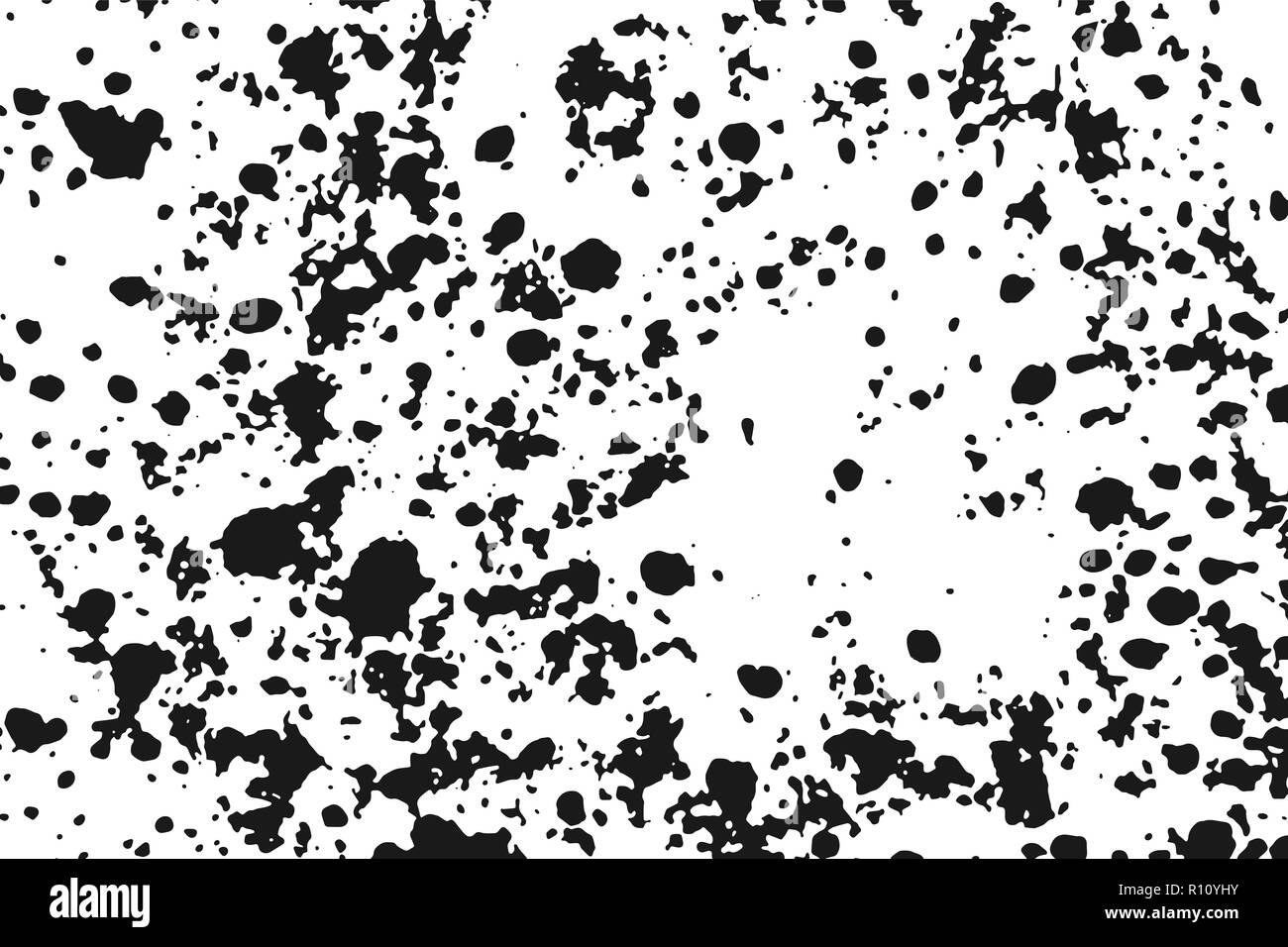 Black grunge abstract texture isolated on white background. Grainy ...