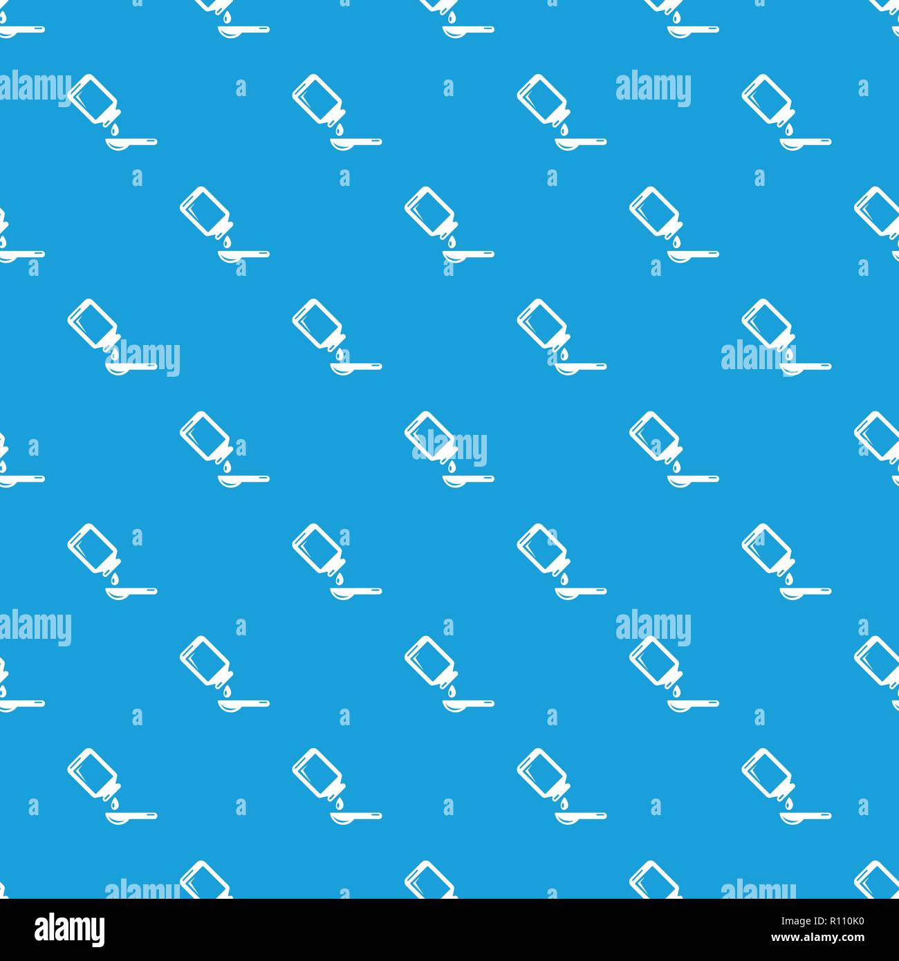 Medical syrup pattern vector seamless blue Stock Vector