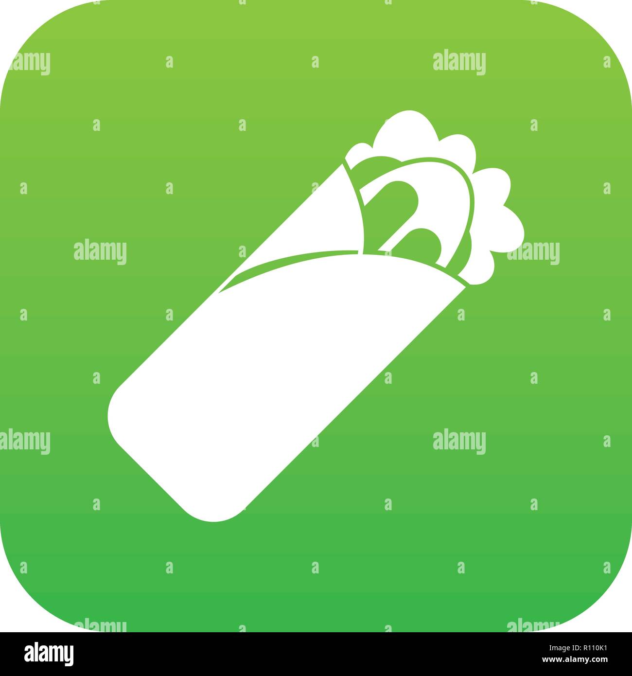 Shawarma sandwich icon digital green Stock Vector Image & Art - Alamy