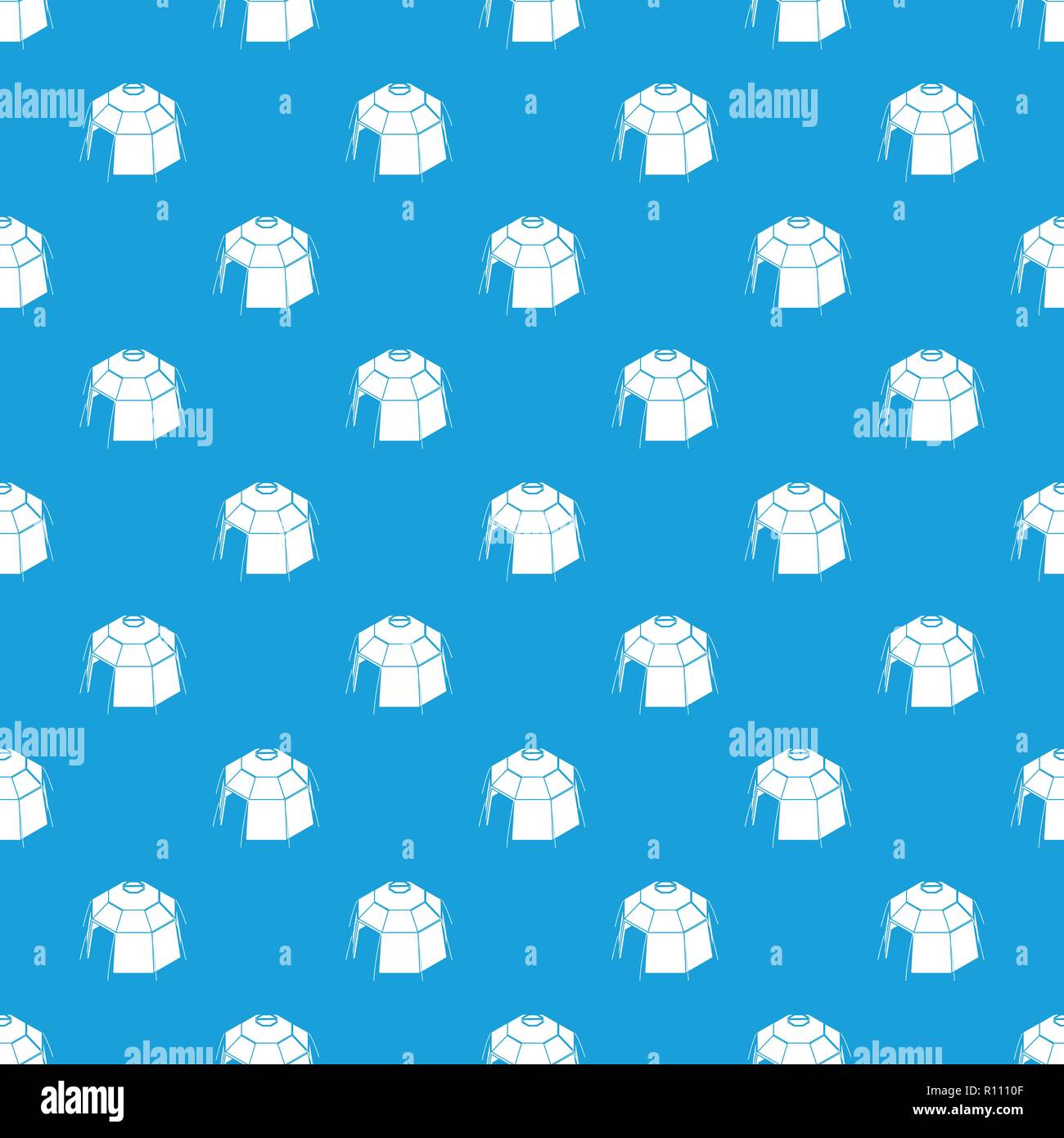 Hexagonal tent pattern vector seamless blue Stock Vector