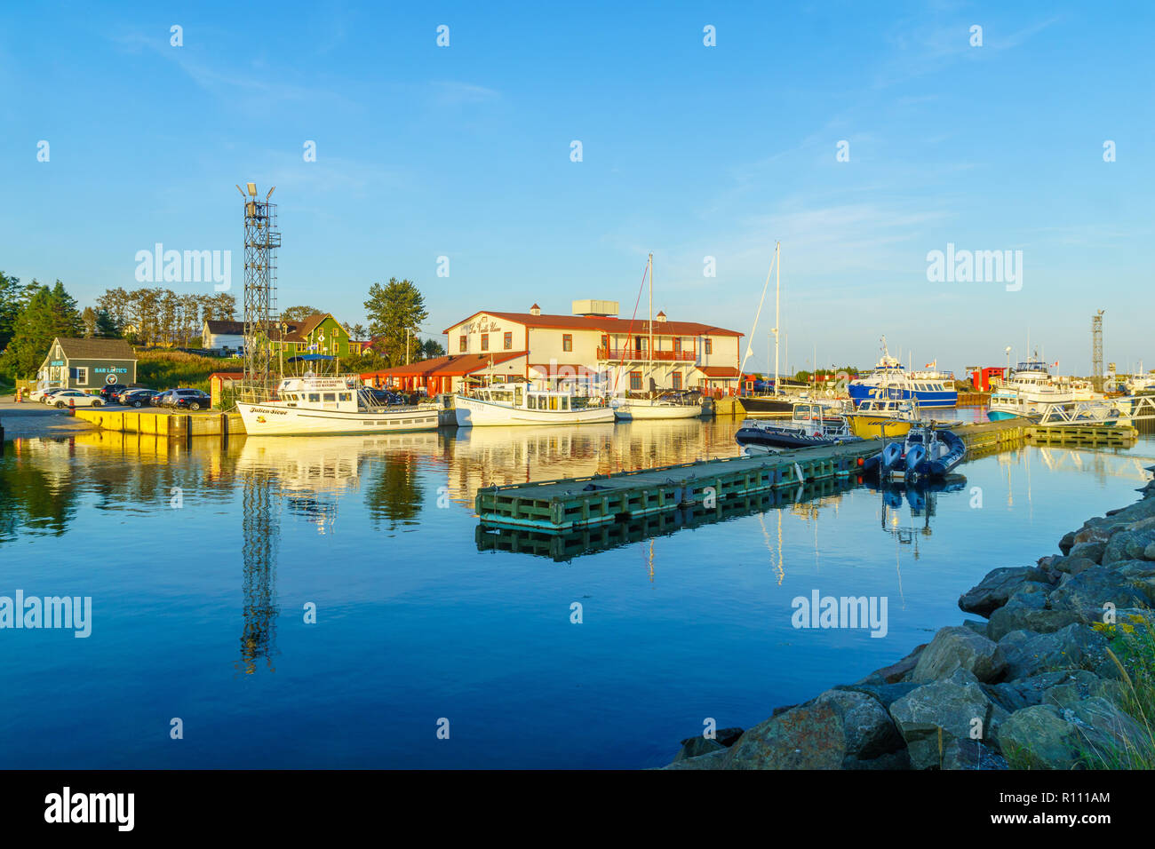 LAnseaBeaufils, Canada September 14, 2018 View of the quay in L