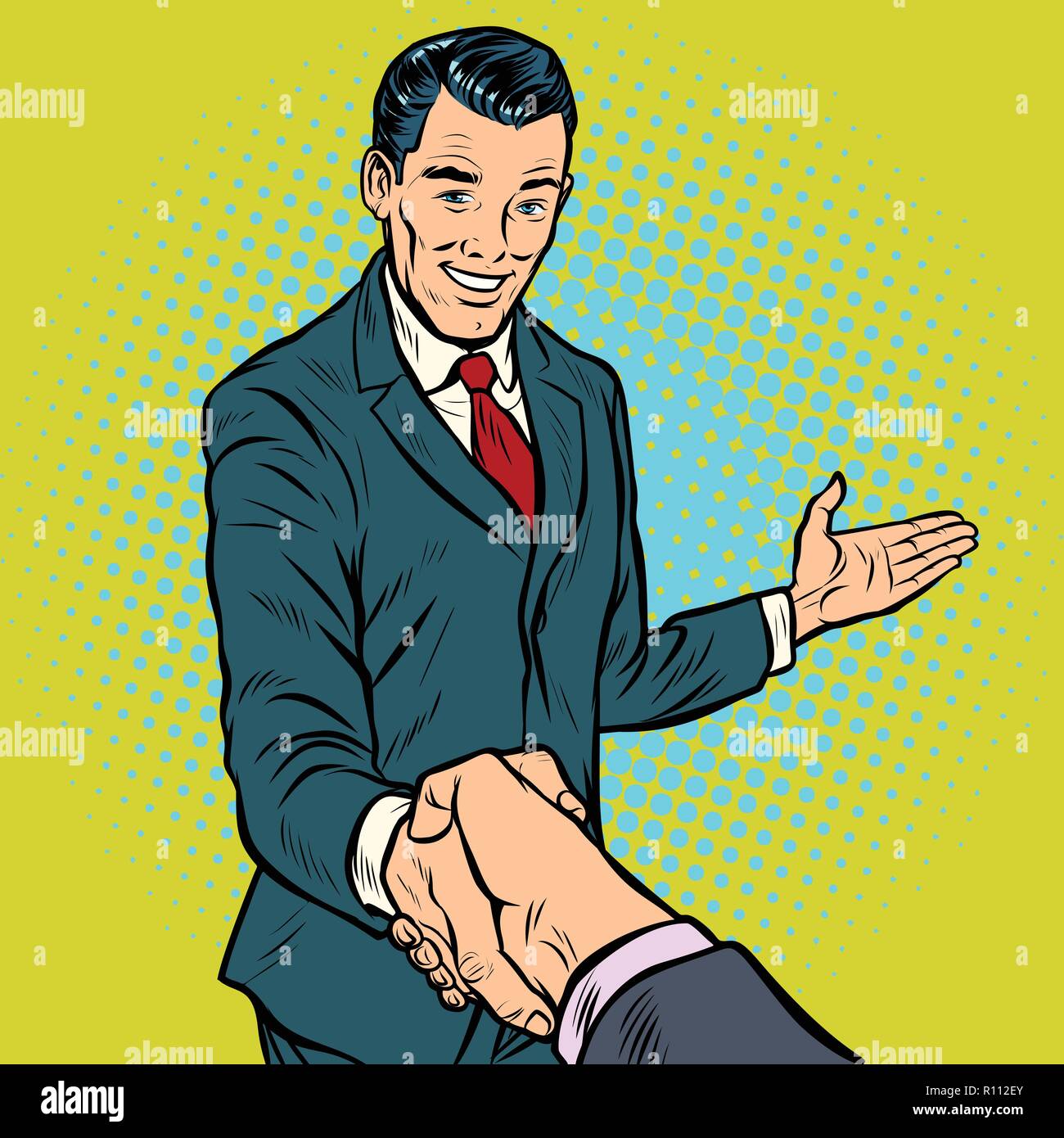 Hands Give Five Pop Art Male Hands In A Gesture Of Success Yellow And Red  Sweaters Vintage Cartoon Retro Vector Illustration Stock Illustration -  Download Image Now - iStock