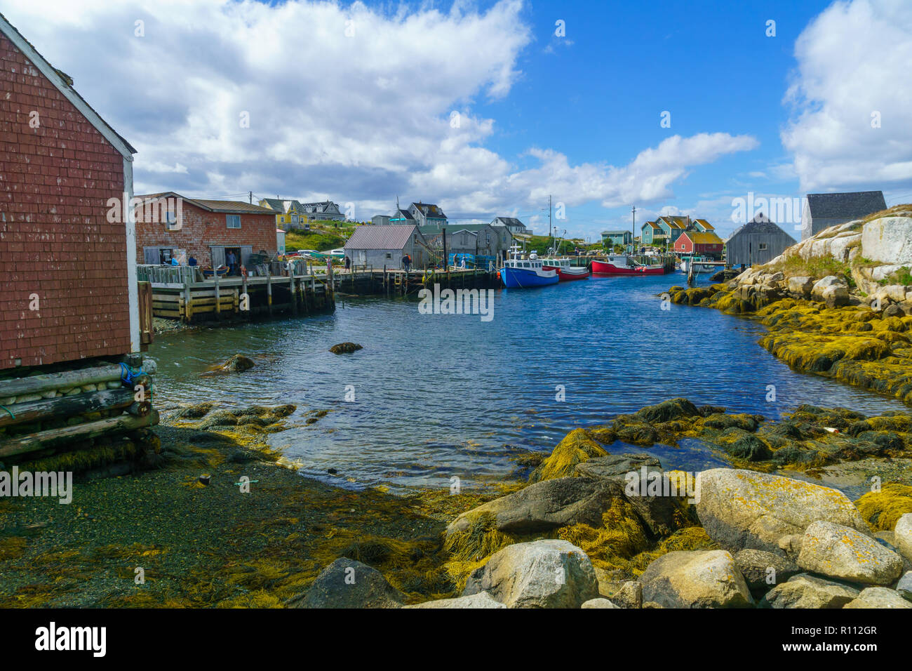 Peggys Cove, Canada September 22, 2018 Scene of the fishing village