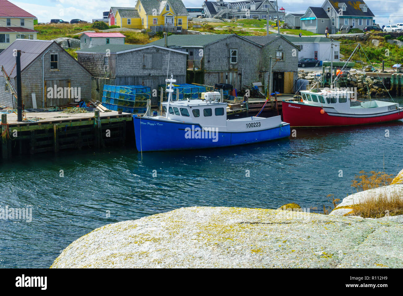 Peggys Cove, Canada September 22, 2018 Scene of the fishing village