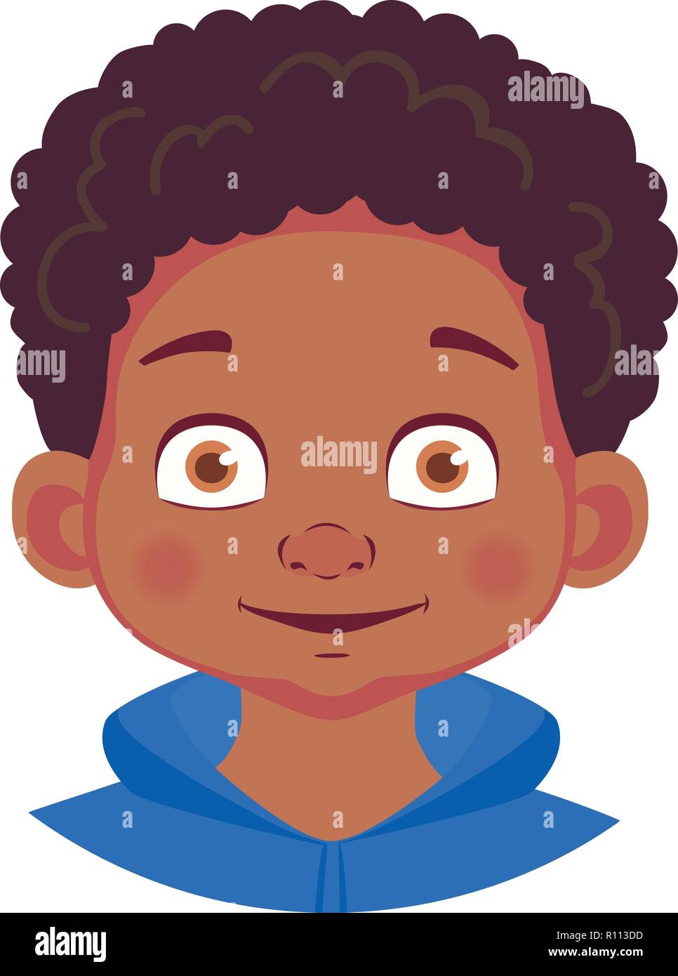 African american boy icon. Portrait of african boy vector illustrations ...