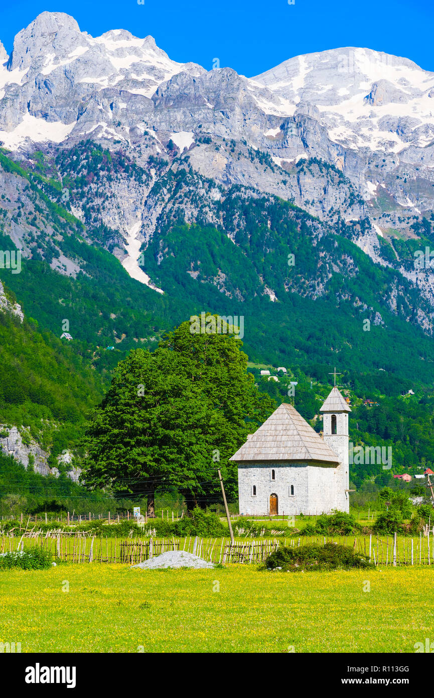 Catholic Church, Thethi village, Thethi valley, Albania Stock Photo Alamy