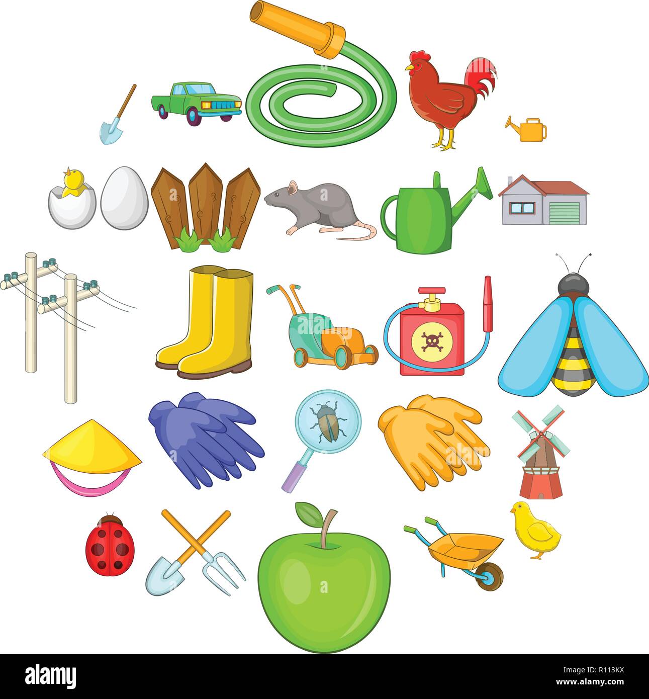 Agriculture icons set, cartoon style Stock Vector Image & Art - Alamy