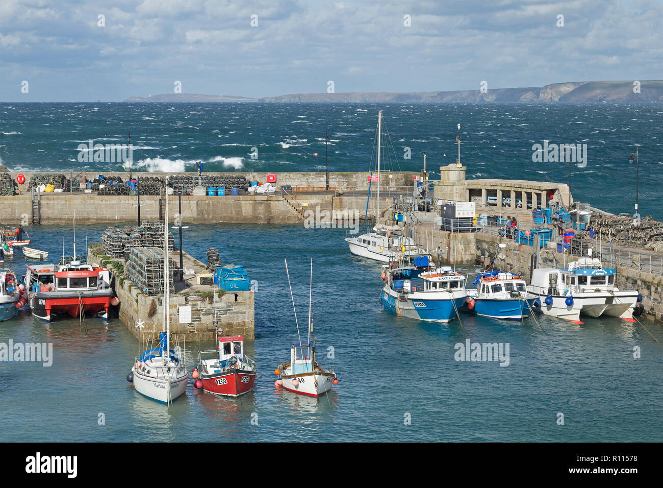 harbour, Newquay, Cornwall, England, Great Britain Stock Photo