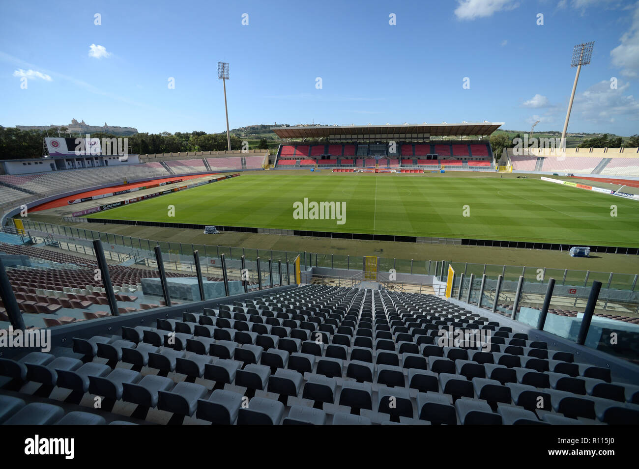 Malta s national football stadium in ta qali grass hybrid pitch used