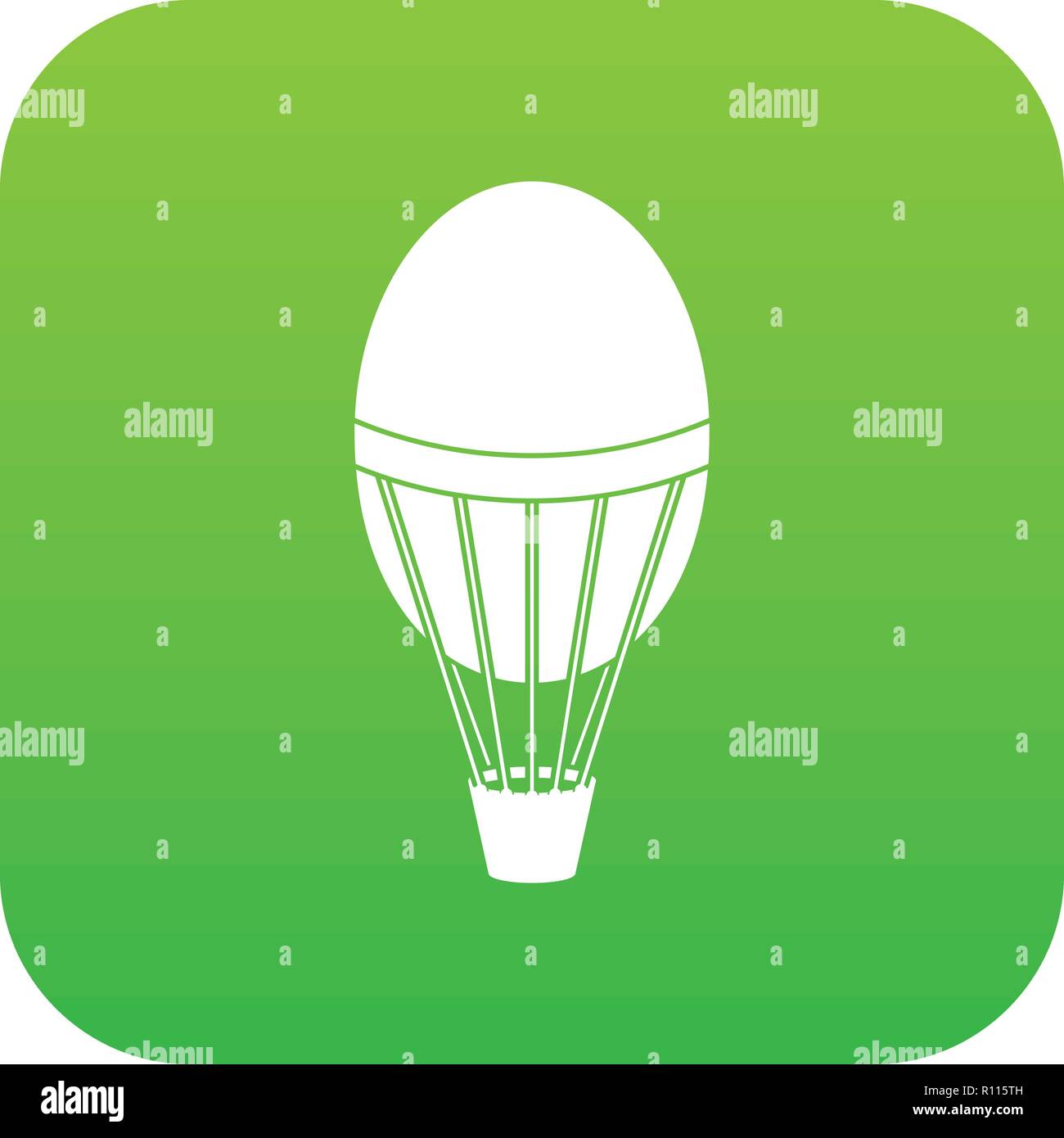 Hot air balloon icon digital green Stock Vector Image & Art - Alamy