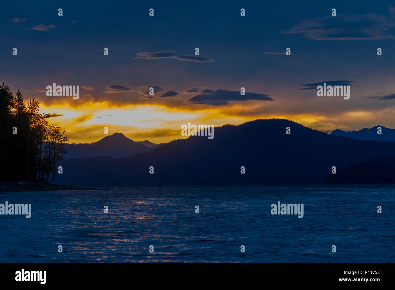 Early morning scenes with dramatic skies just after dawn, travelling up