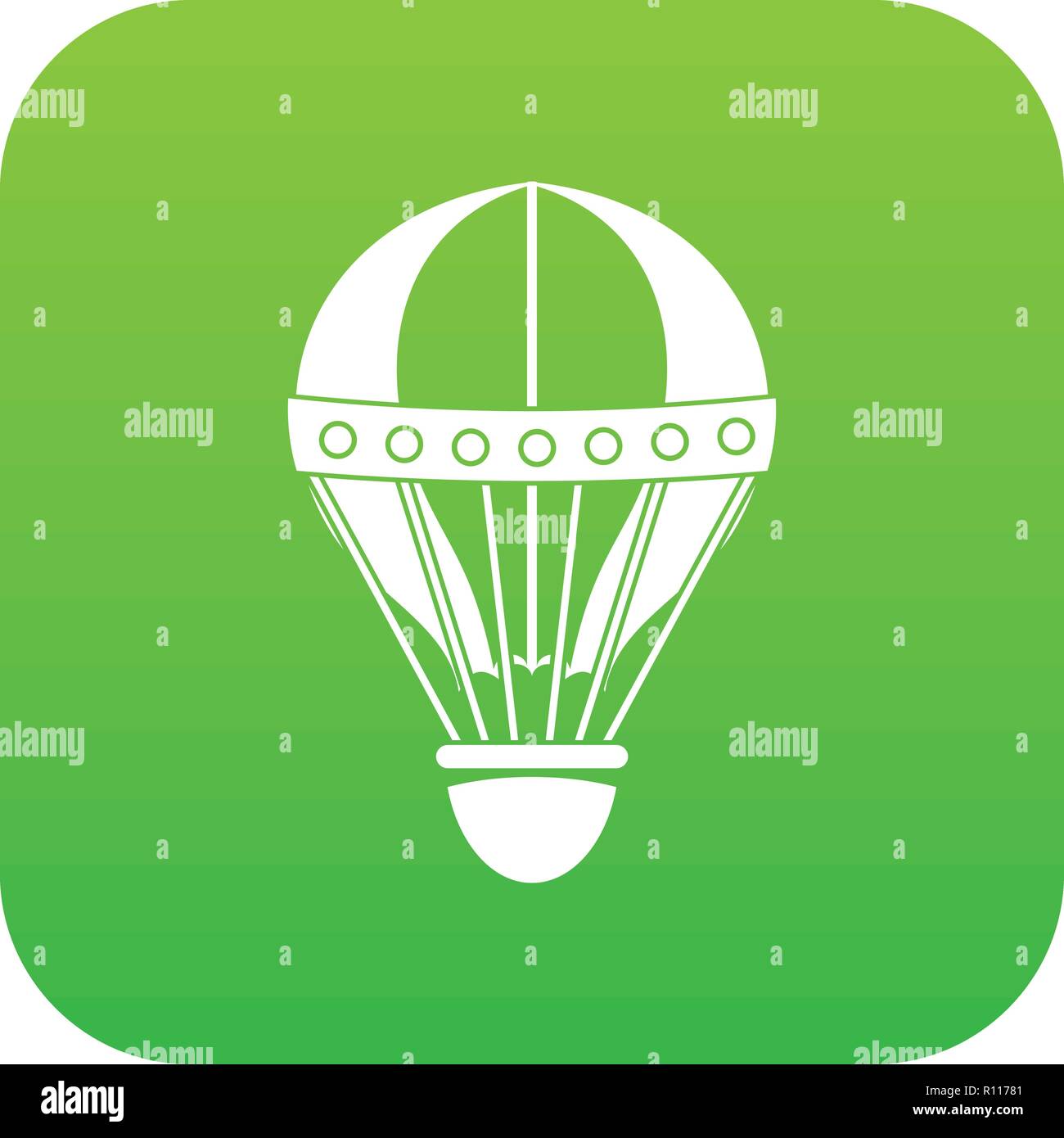 Vintage hot air balloon icon digital green Stock Vector Image & Art - Alamy