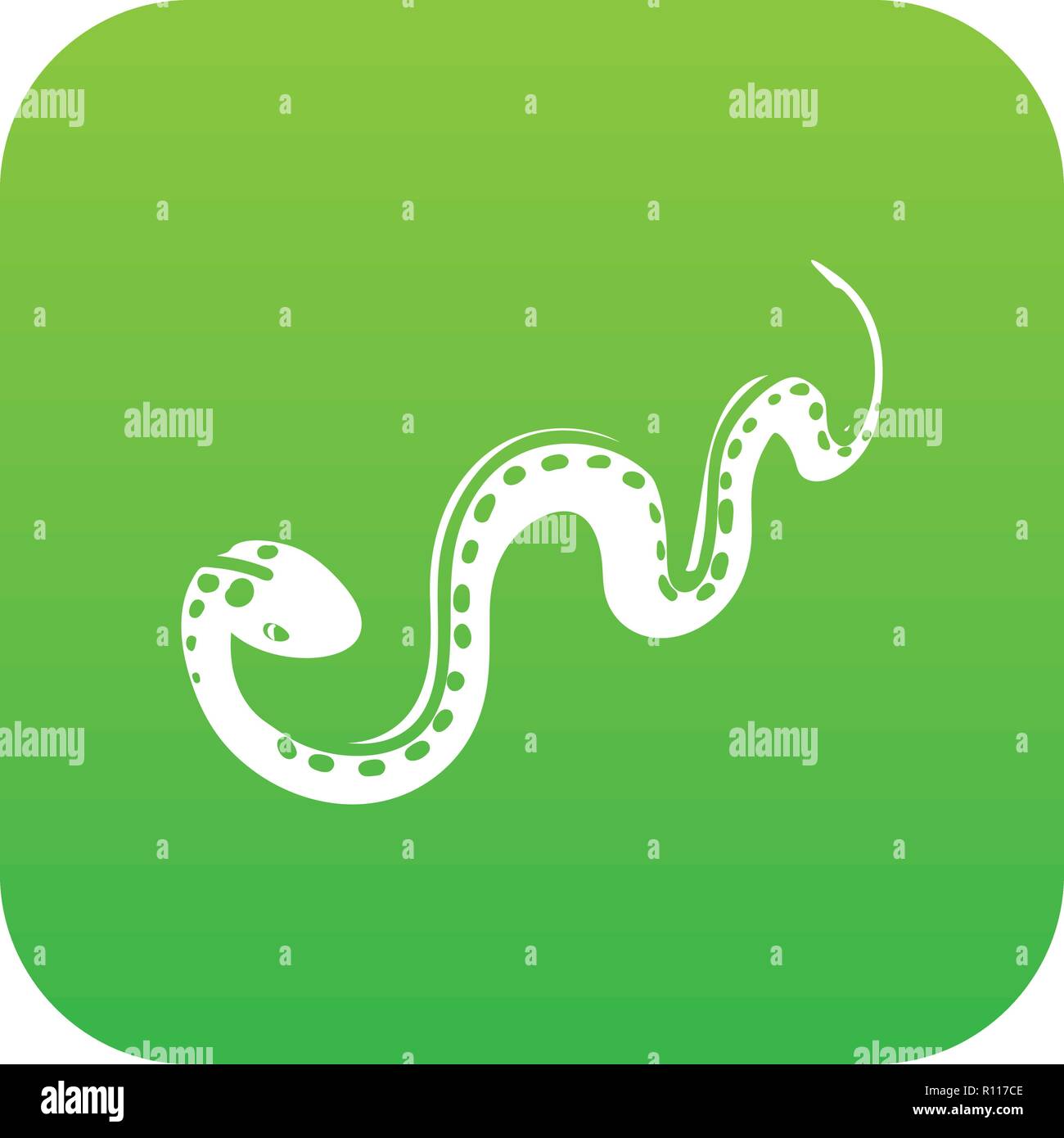 Desert snake icon green vector Stock Vector