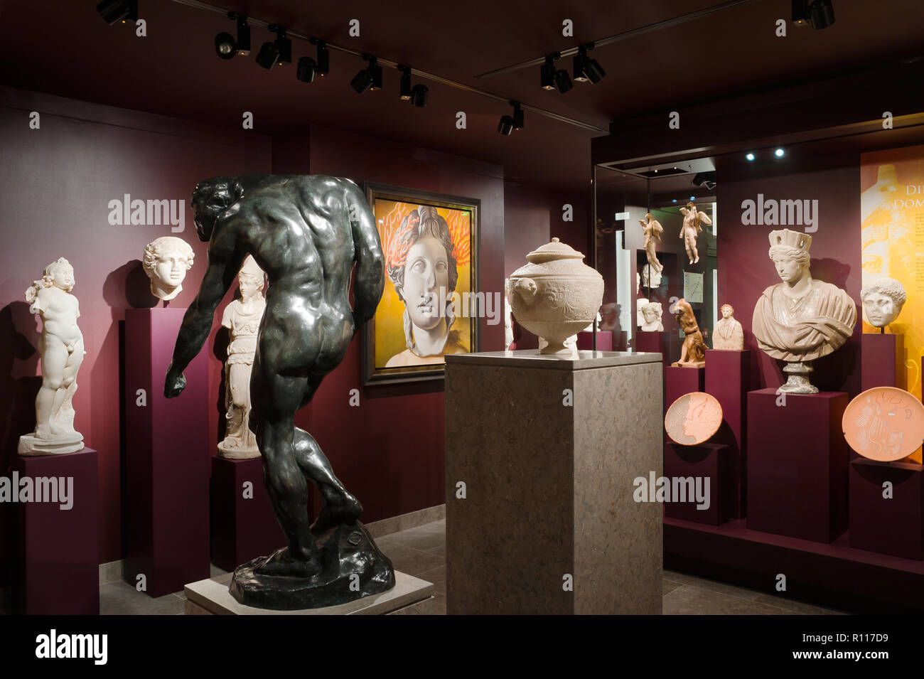 Sculpture and paintings in Mougins Museum of Classical Art Stock Photo