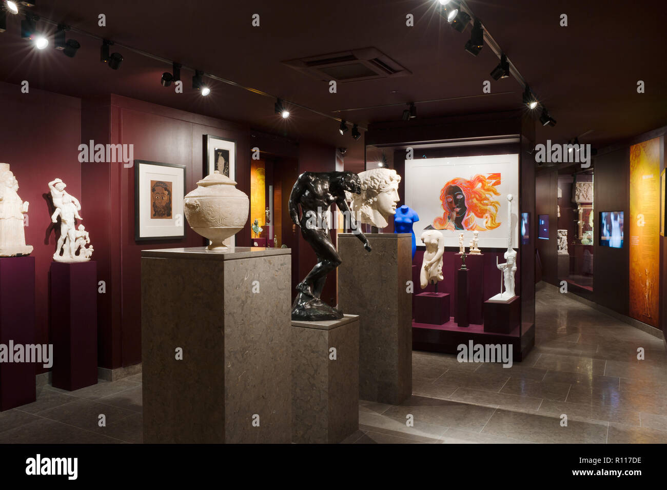 Sculpture and paintings in Mougins Museum of Classical Art Stock Photo