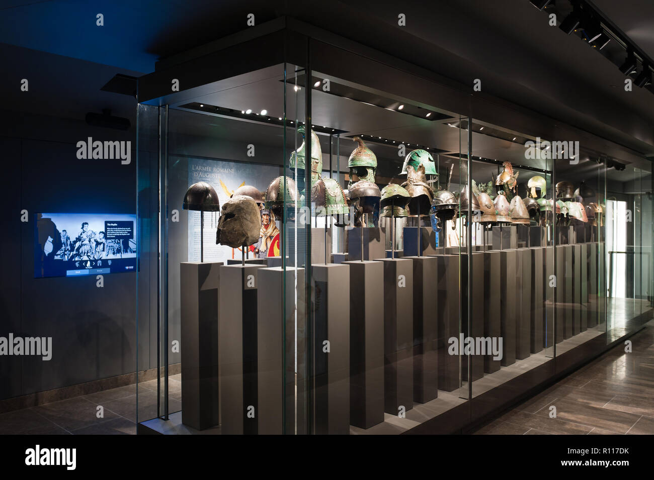 Armor display in Mougins Museum of Classical Art Stock Photo