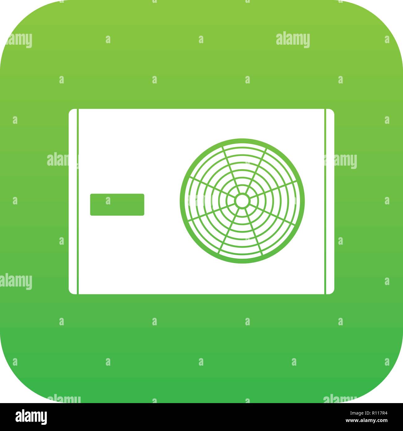 Outdoor compressor of air conditioner icon digital green Stock Vector ...