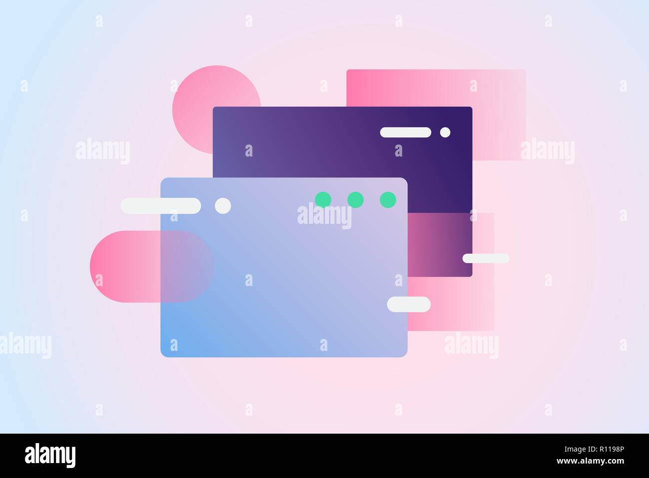 Web pages design composition. Gradient network Stock Vector