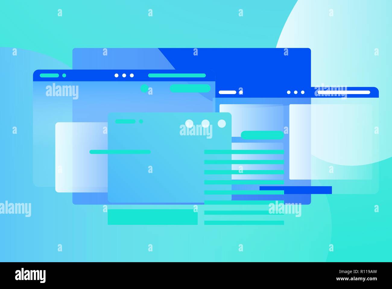 Web pages design composition. Gradient network Stock Vector