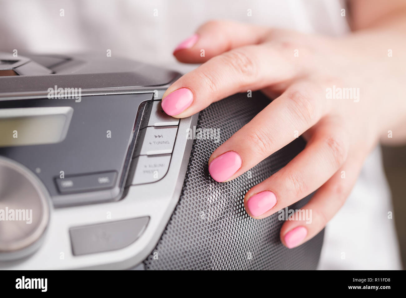 Audio system control board close view Stock Photo