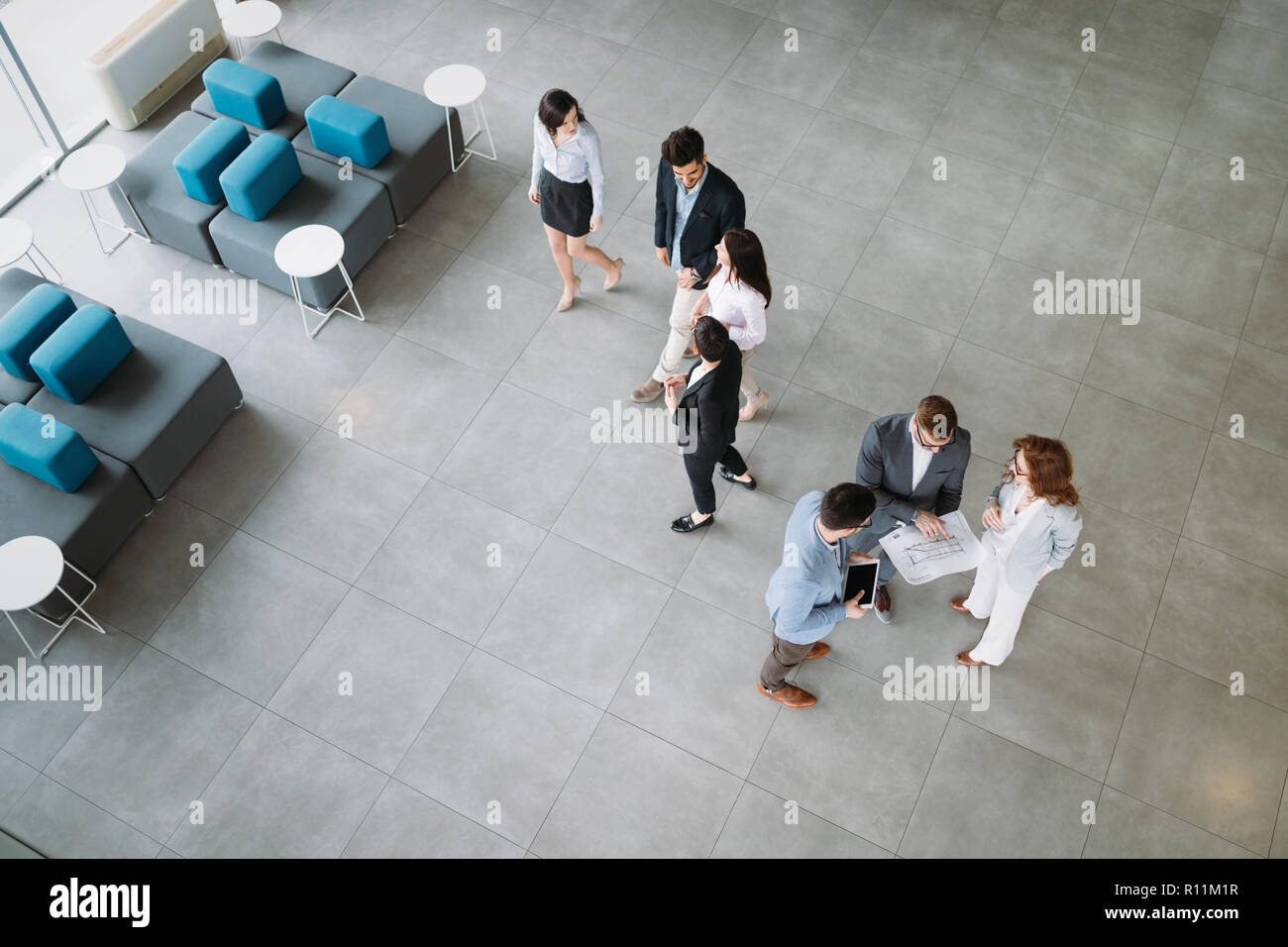 Group of business people above view hi-res stock photography and images ...