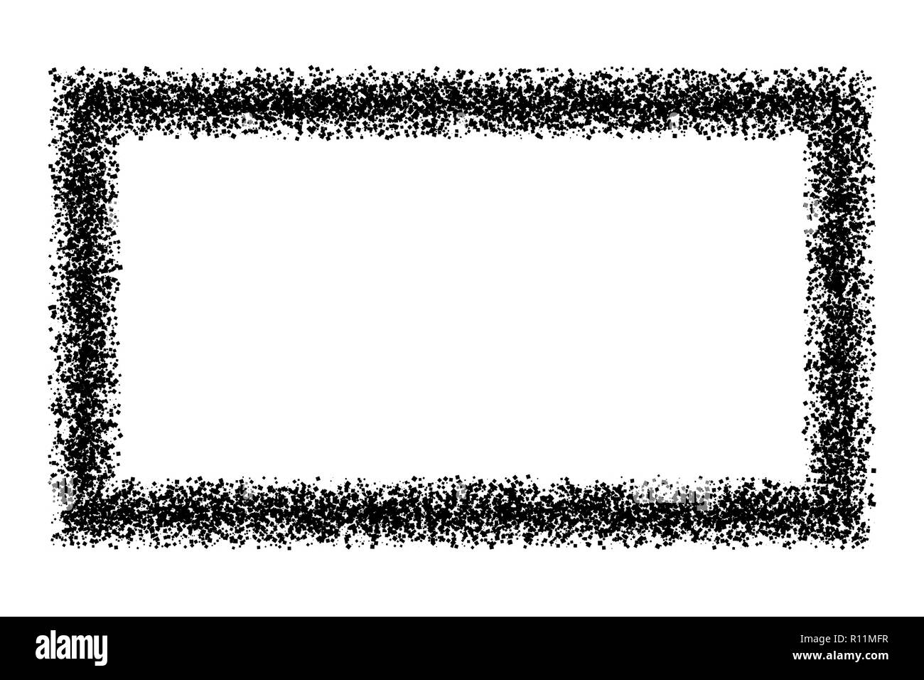 Black frame isolated on white background. Place for text. Flat design