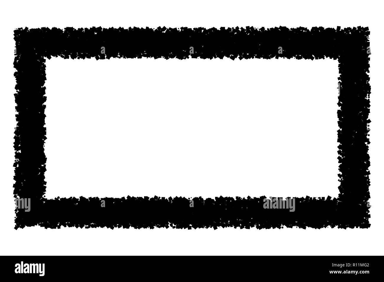 Black frame isolated on white background. Place for text. Flat design