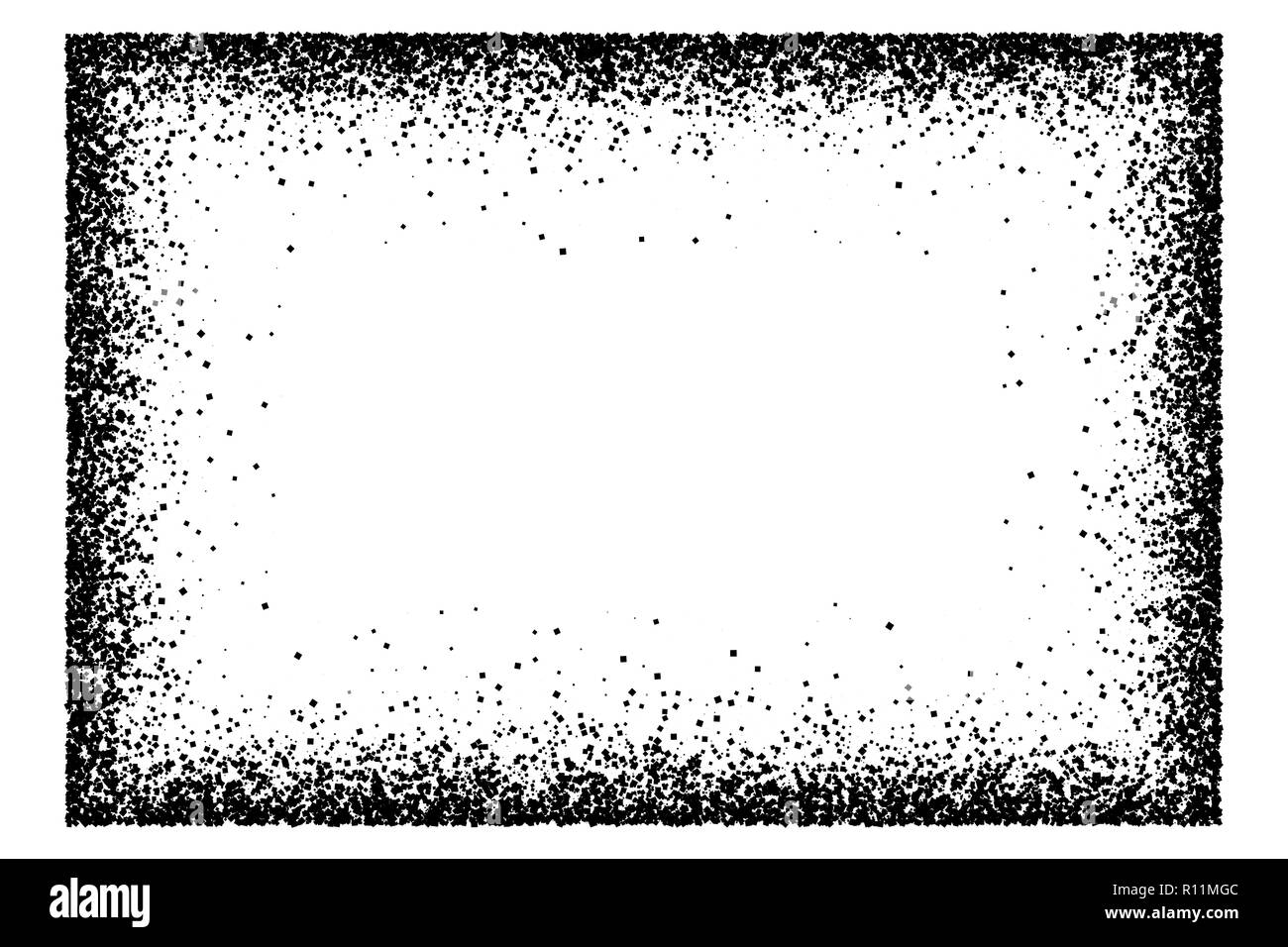 Black frame isolated on white background. Place for text. Flat design