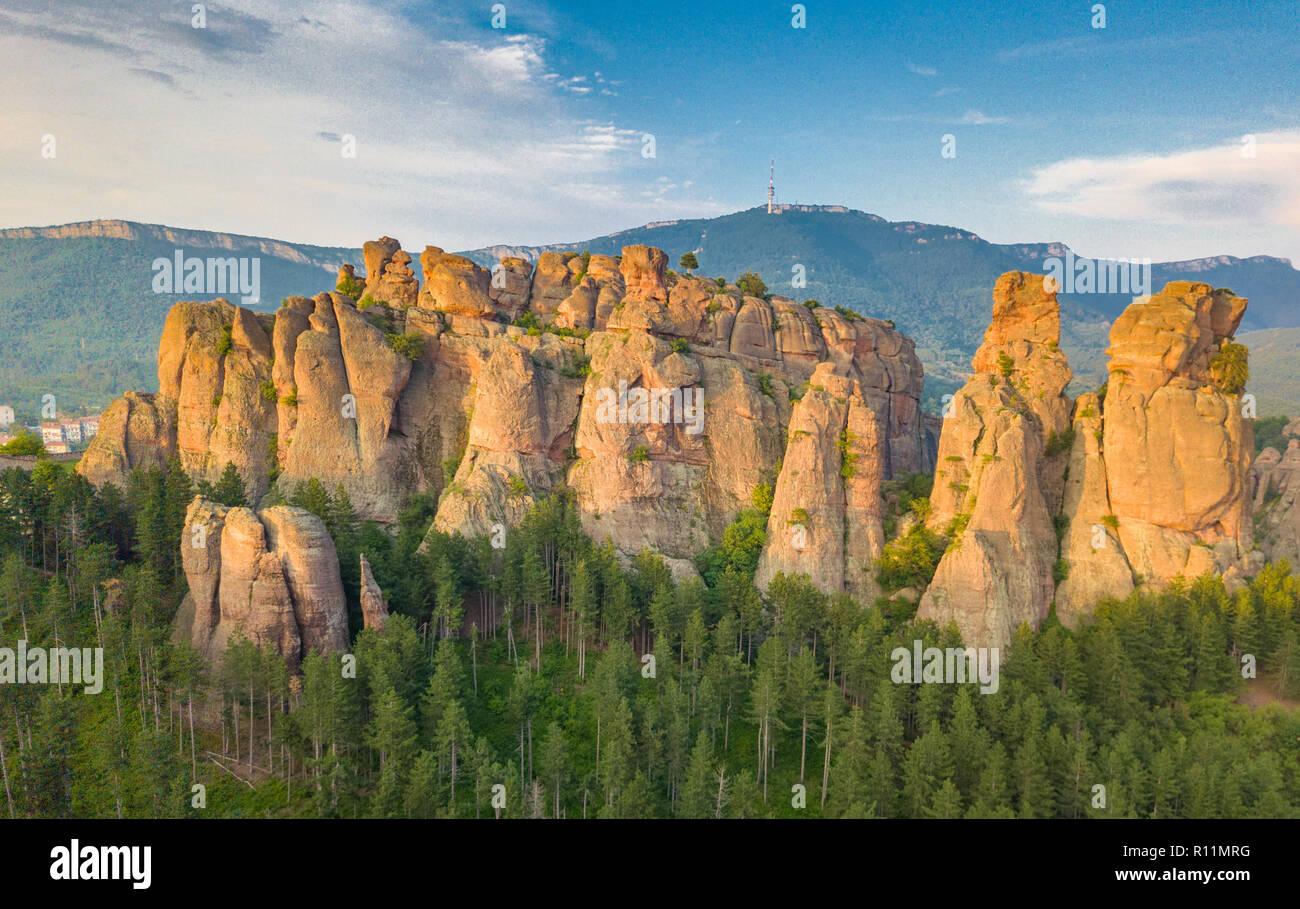 Belegarth Rocks Amazing natural phenomenon - Belogradchik rocks - aerial shots of this ...