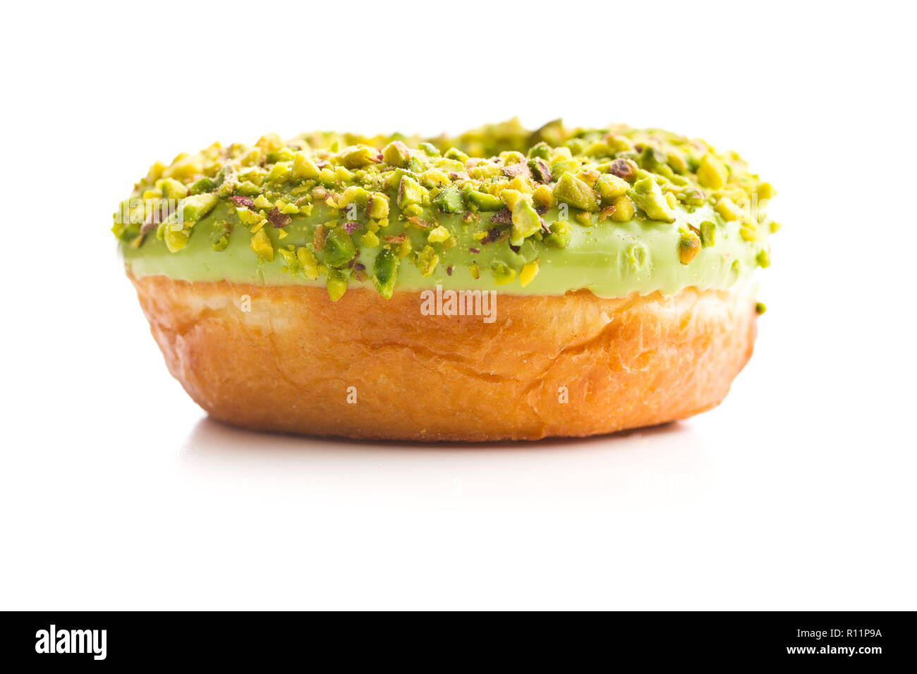 Sweet glazed donut isolated on white background Stock Photo - Alamy