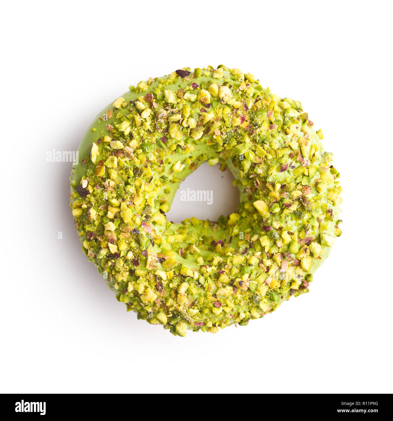 Sweet glazed donut isolated on white background Stock Photo - Alamy