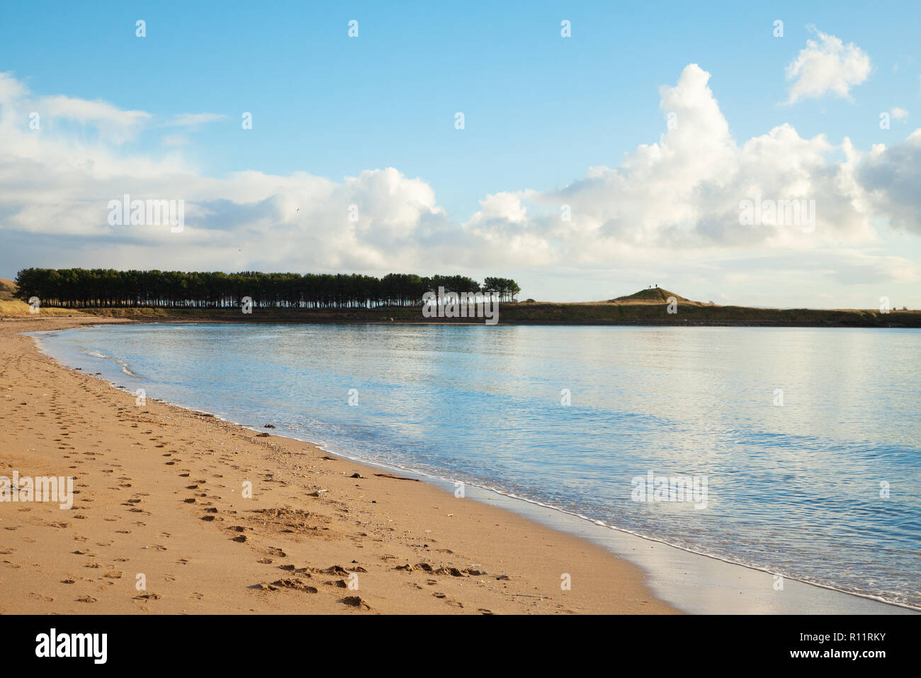 Walking towards Elie along the Fife Coastal Path Scotland Stock Photo